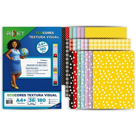 Bloco para Educacao Artistica Textura 1 DEC.180G 36F 23X32CM