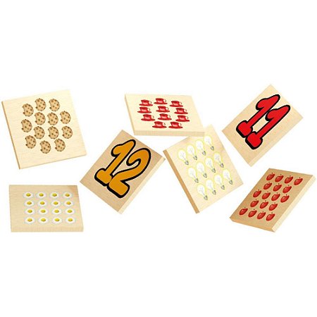 Jogo da Memoria Numeros e Quantidades Madeira