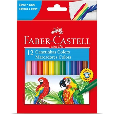 Caneta Hidrografica Prestocolor Regular 12 Cores Faber PCTE C/12