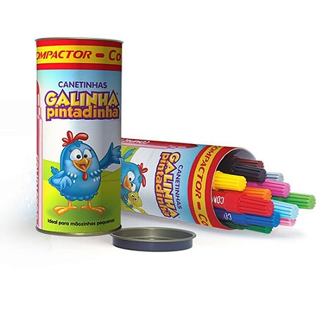 Caneta Hidrografica Galinha Pintadinha 12CORES LAT