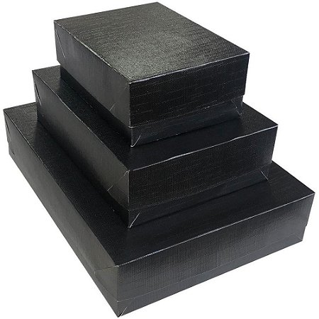 Caixa para Presente com Tampa Viena GD 25,5X35X7,5 Preta