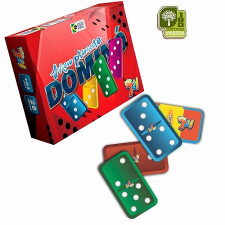 Domino Classico Colorido MDF 28PCS