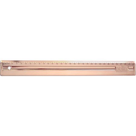 Regua de Poliestireno Metalizada 30CM. Rose GOLD