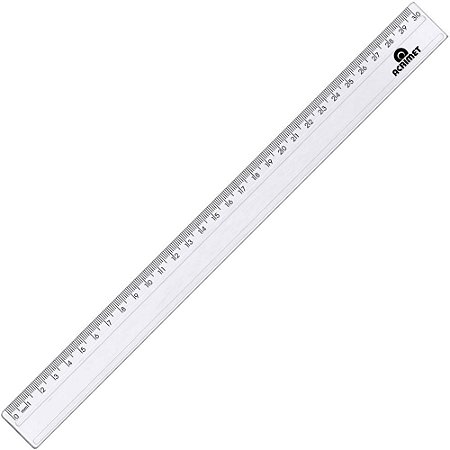 Regua de Poliestireno Compacta Cristal 30CM