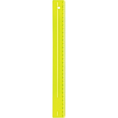 Regua de Poliestireno FULL Color 30CM Verde Limao