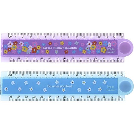 Regua de Poliestireno Love Daisy Retratil 30CM (S)