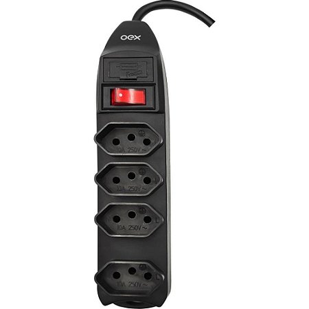 Filtro de Linha 4 Tomadas 1,5M 10A Preto