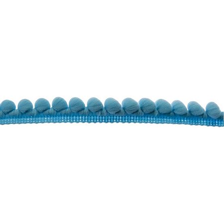 Aviamento Pompom Franja 13MM Azul Bebe C/20M.