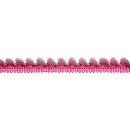 Aviamento Pompom Franja 13MM Rosa Bebe C/20M.