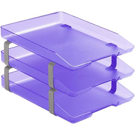 Caixa Correspondencia Tripla Acrilica Classic Lilas