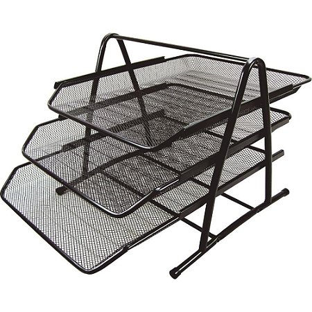 Caixa Correspondencia Tripla Aramado Preto