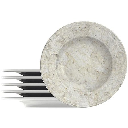 Utensílio Doméstico Prato Sobremesa Travertino Porcelana - Tramontina C/6