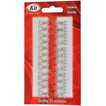 Aviamento Colchete Gancho N.02 Prata BL.C/24