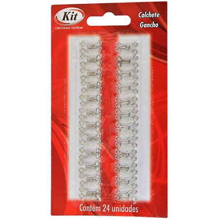 Aviamento Colchete Gancho N.02 Prata BL.C/24
