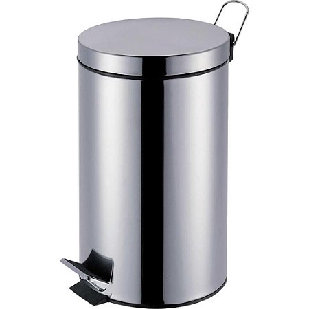 Lixeira AGATA INOX C/PEDAL 12LTS.
