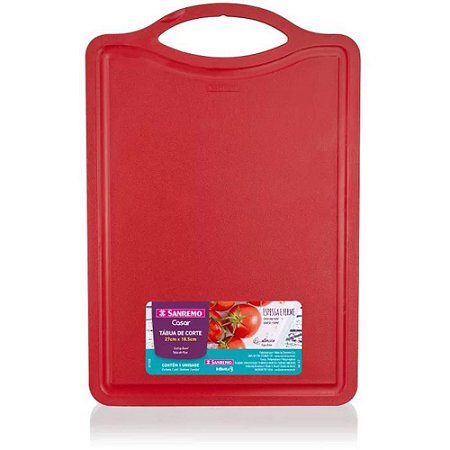 Utensilio Domestico Tabua Corte 27CM Vermelha