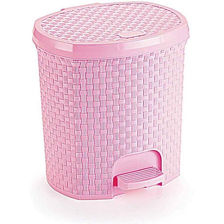 Lixeira Rattan Rosa BABY 6L.