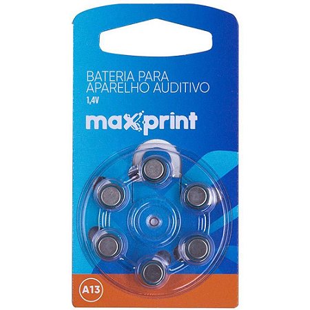 Pilha Bateria Aparelho Auditivo 1,4V MAX A13
