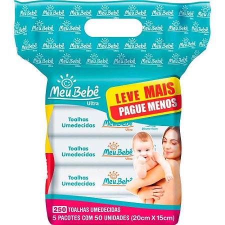Toalhas Umedecidas Meu Bebe ULTRA 250 FLS.