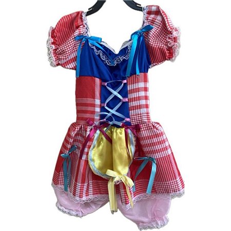 Fantasia Festa Junina Vestido Fashion Fitas G (S)