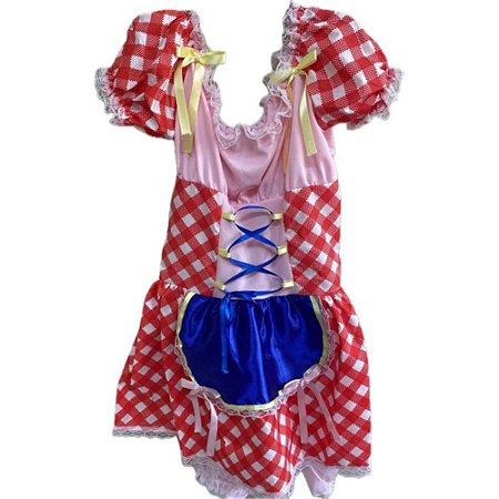 Fantasia Festa Junina Vestido Fashion Fitas P (S)