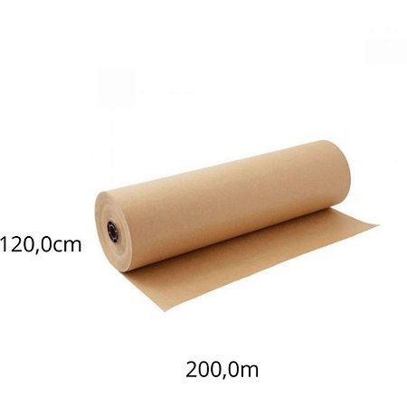 Papel KRAFT Bobina 120CMX200M 80G Natural