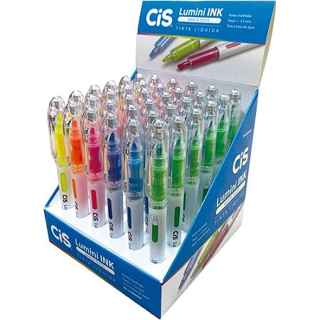 Caneta Marca Texto CIS Lumini INK Cores