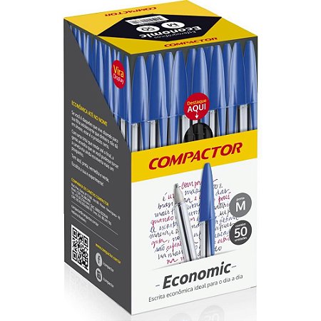 Caneta Esferografica Economic Cristal Preta (7896572013899)