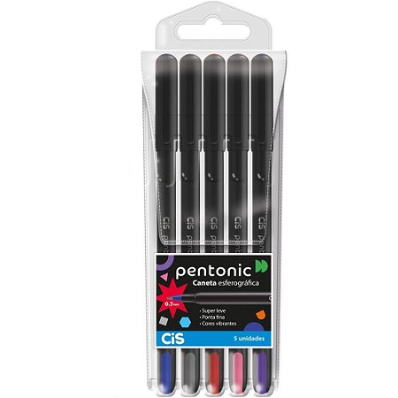 Caneta Esferografica CIS Pentonic BL.C/5 Cores