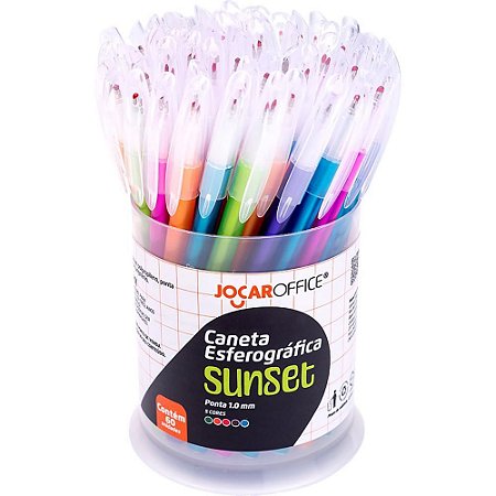 Caneta Esferografica Jocar Sunset 1.0MM 5CORES