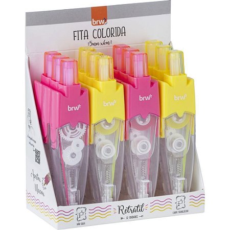 Caneta Marca Texto Neon 5MMX6M Amarelo e Rosa