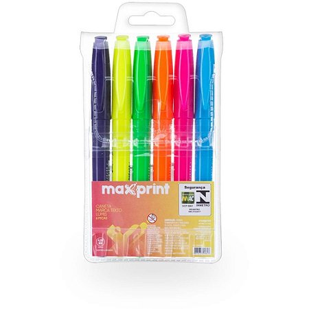 Caneta Marca Texto Lumis C/ 6 Cores