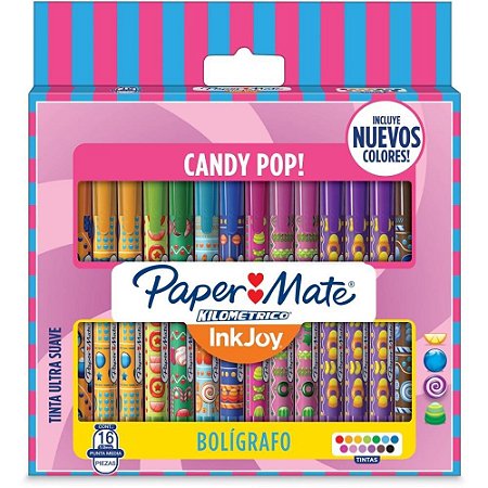 Caneta Esferografica KM 100 CANDY POP 16CORES