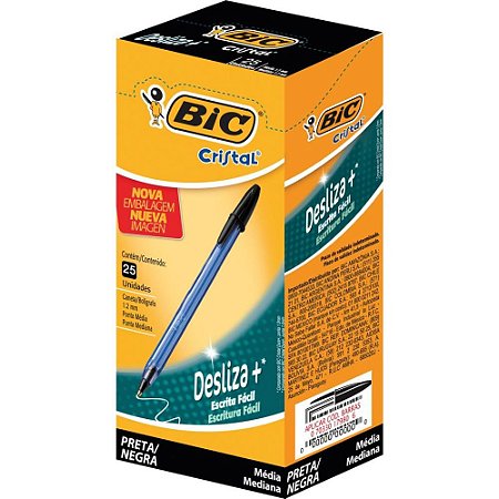 Caneta Esferografica Cristal SOFT Preta