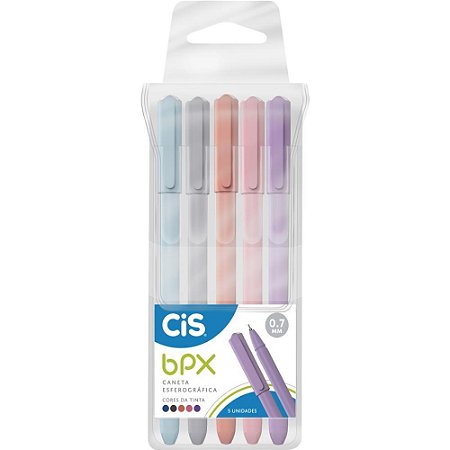 Caneta Esferografica CIS BPX 0.7MM 5 Cores