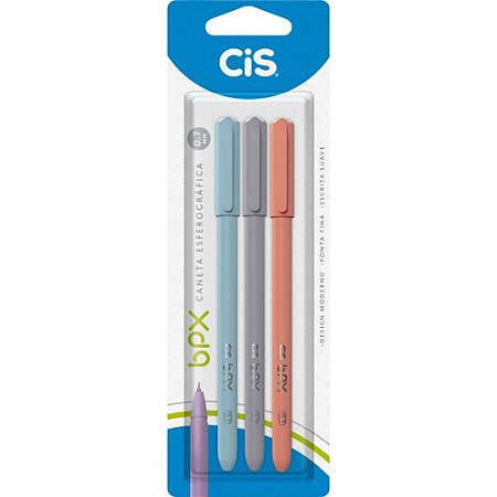 Caneta Esferografica CIS BPX 0,7MM BL.C/3 Cores