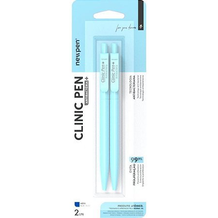 Caneta Esferografica Clinic Pen Azul ANTI Bacteria
