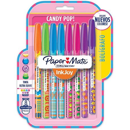 Caneta Esferografica KM 100 CANDY POP 08CORES (S)