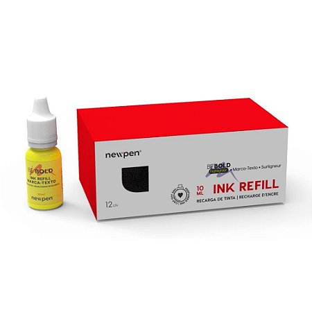 Caneta Marca Texto Refil Bebold 10ML Amarelo Neon