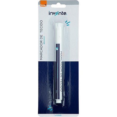 Caneta para Tecido Branca BRW - Ponta Redonda e Firme