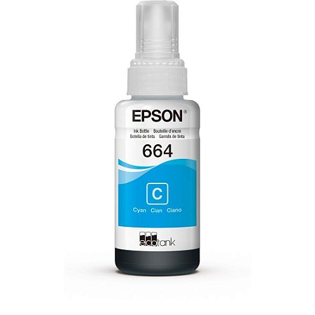 Refil de Tinta EPSON 664 Ciano 70 ML.