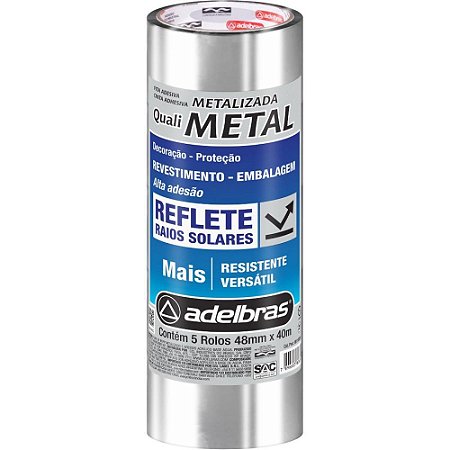 Fita para Empacotamento Qualimetal 48MMX40M Metalizada