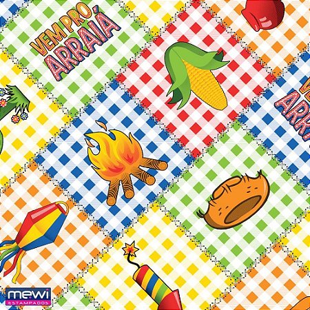 TNT Estampado 1,40 M 40 G Arraiá - Mewi 25M