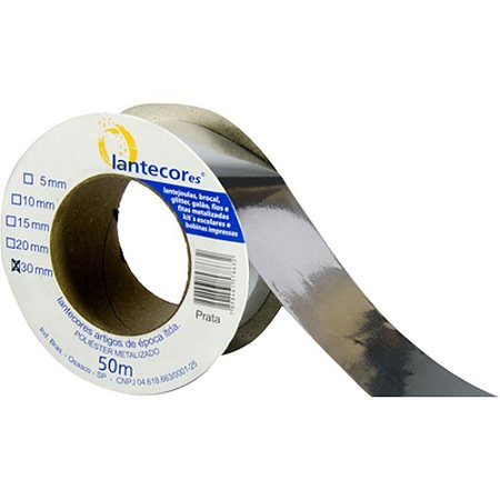 Fita Metaloide 30MMX50MTS. Prata
