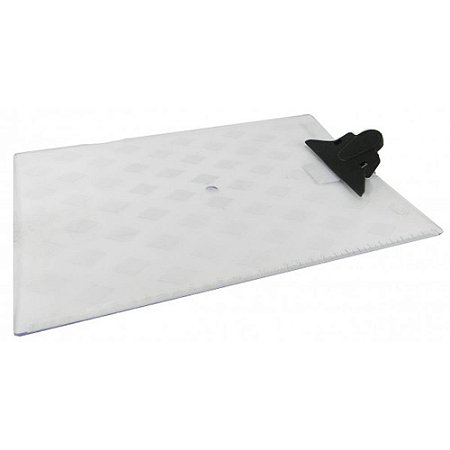 Prancheta Plastica A4 Pren.plast Regua Lateral CR