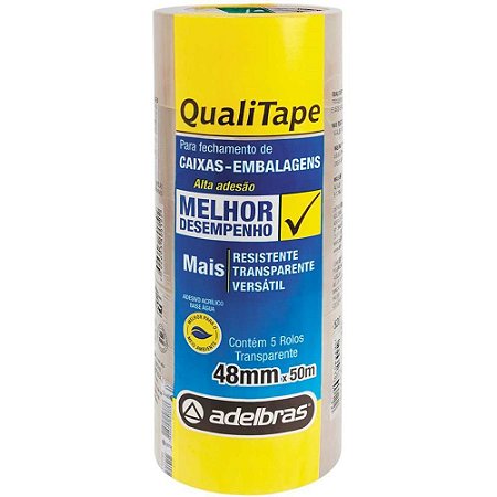 Fita para Empacotamento Qualitape 48MMX50M. TRANSP.