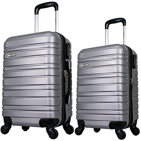 Mala de Viagem ABS 360° C/2 Pecas Prata KIT.C/02