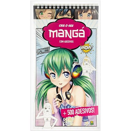 Livro com Adesivos Crie o Seu Manga 14X27CM 36PAG