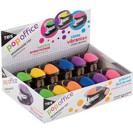 Grampeador Plastico TRIS T317 Color 26/6 P/12FLS