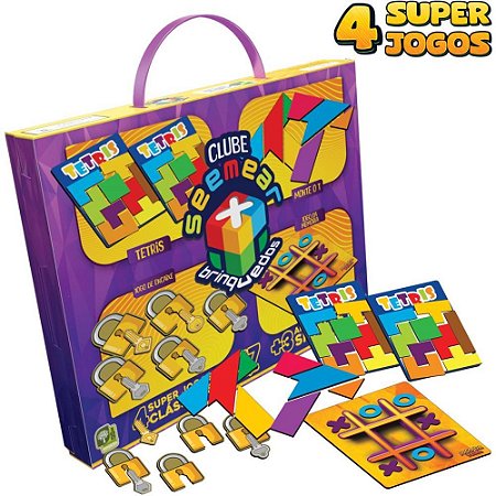 Brinquedo Pedagogico Educativo 4EM1 67 Pecas MDF
